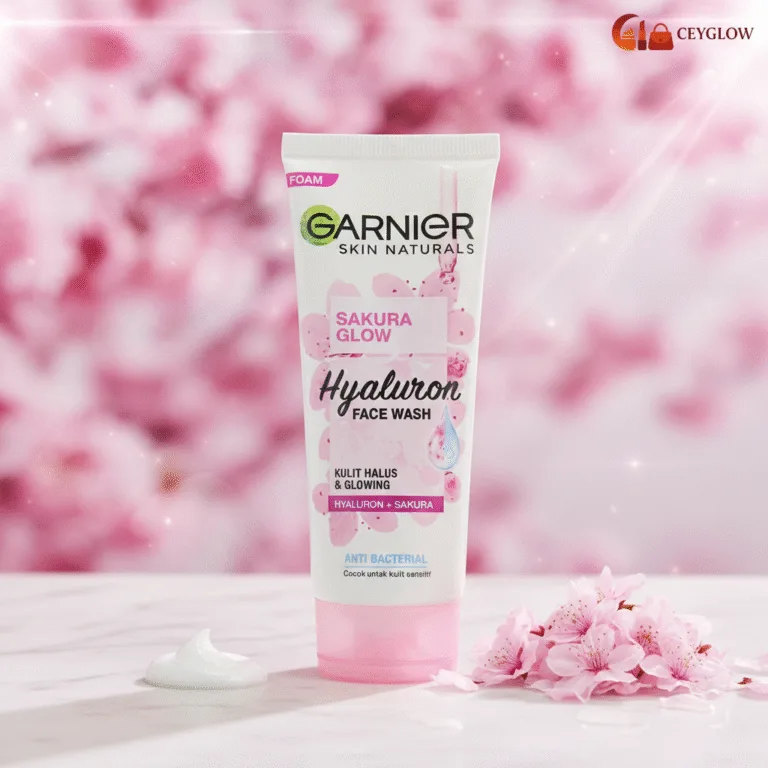 Garnier Sakura Glow Hyaluron Face Wash 100ml | Brightening & Hydrating
