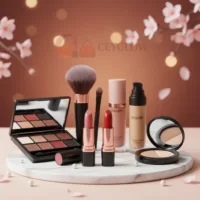 Premium makeup products including lipstick, foundation, and brushes from Ceyglow Sri Lanka.