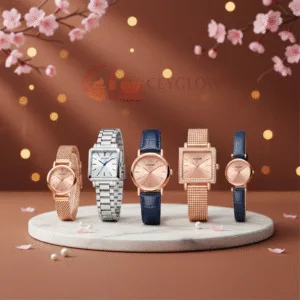 Elegant ladies watches collection by Ceyglow Sri Lanka. Various styles (metal, leather, fashion).