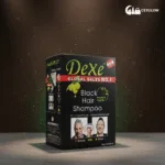 Dexe Black Hair Shampoo 10 sachets 2-in-1 herbal and organic hair dye that colors gray hair black in 5 minutes available at Ceyglow Sri Lanka