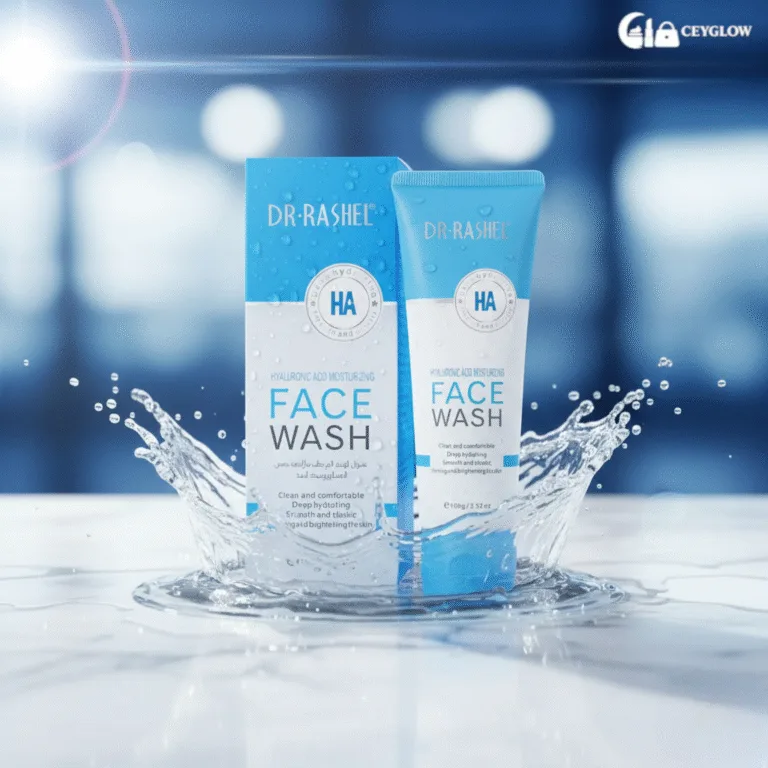 Dr. Rashel Hyaluronic Acid Moisturizing Face Wash 100g for deep hydration, brightening, and firming available at Ceyglow Sri Lanka.
