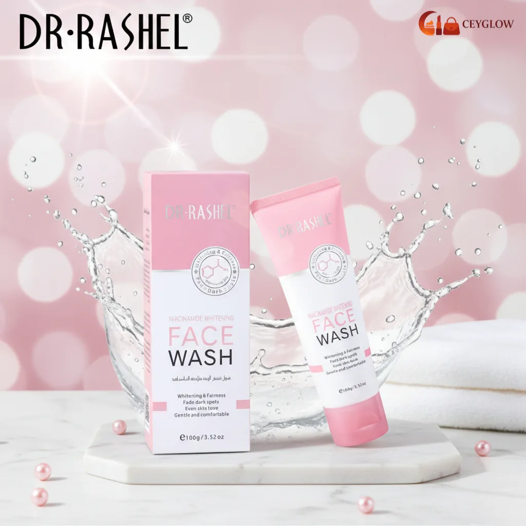 dr-rashel-niacinamide-whitening-face-wash-100g-dark-spot-fade-ceyglow-sri-lanka Dr. Rashel Niacinamide Whitening Face Wash 100g to fade dark spots, even skin tone, and minimize pores available at Ceyglow Sri Lanka.