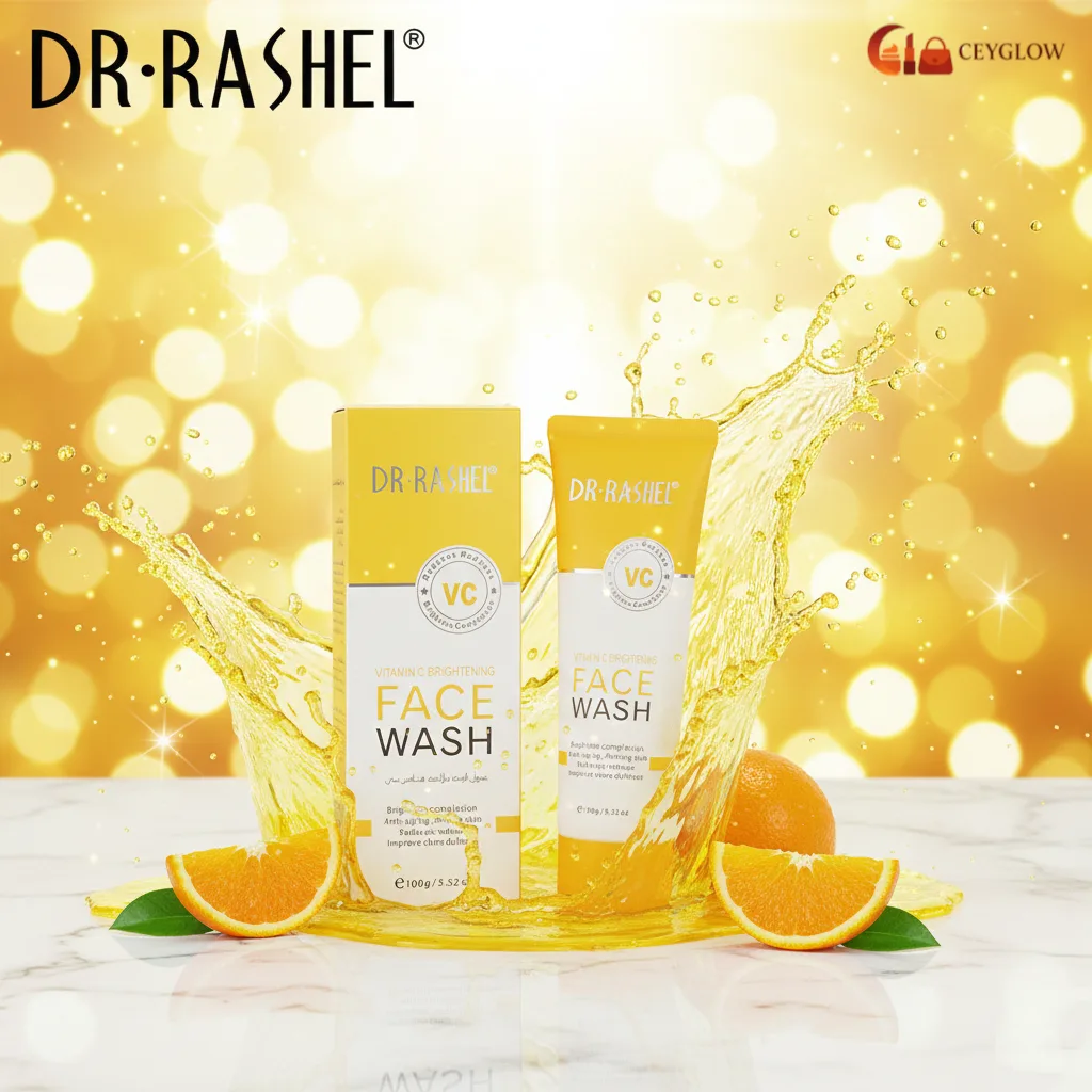 dr-rashel-vitamin-c-brightening-face-wash-100ml-anti-aging-ceyglow-sri-lanka Dr. Rashel Vitamin C Brightening Face Wash 100ml with Hyaluronic Acid for anti-aging and pigmentation reduction available at Ceyglow Sri Lanka