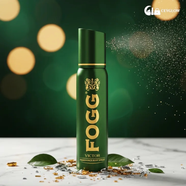 Fogg Victor Fragrance Body Spray 120ml for men with woody amber scent available at Ceyglow Sri Lanka.