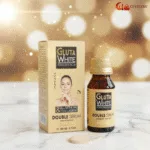 Gluta White Glutathione and Collagen Double Serum 60ml box and bottle with Vitamin C and E available at Ceyglow Sri Lanka.