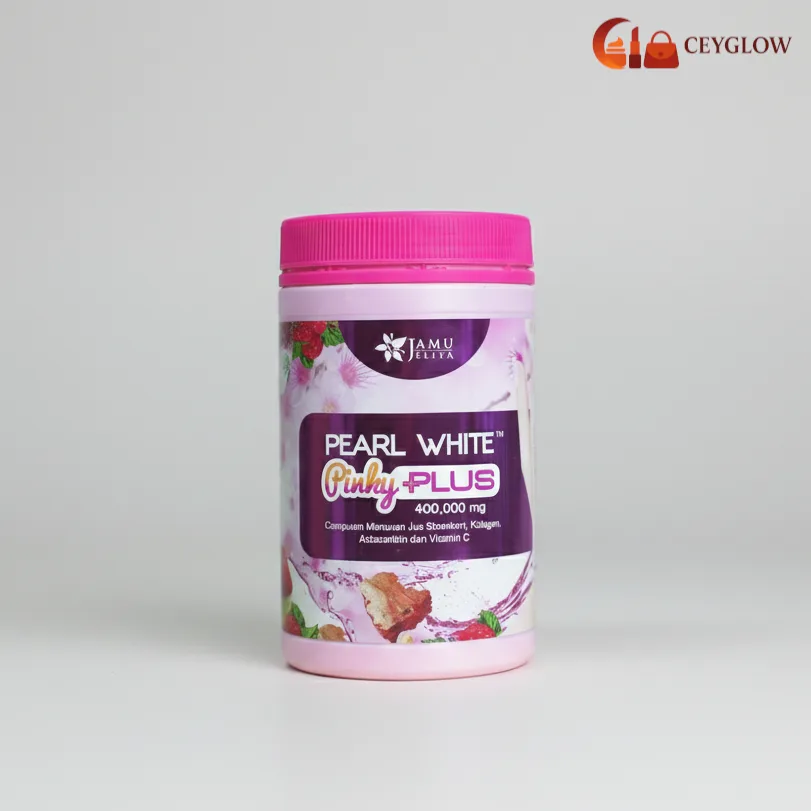 jamu-jelita-pearl-white-pinky-plus-collagen-powder-400g-astaxanthin-ceyglow-sri-lanka Jamu Jelita Pearl White Pinky Plus Collagen Powder 400g with Astaxanthin, Vitamin C, and Garcinia for skin brightening and anti-aging available at Ceyglow Sri Lanka.