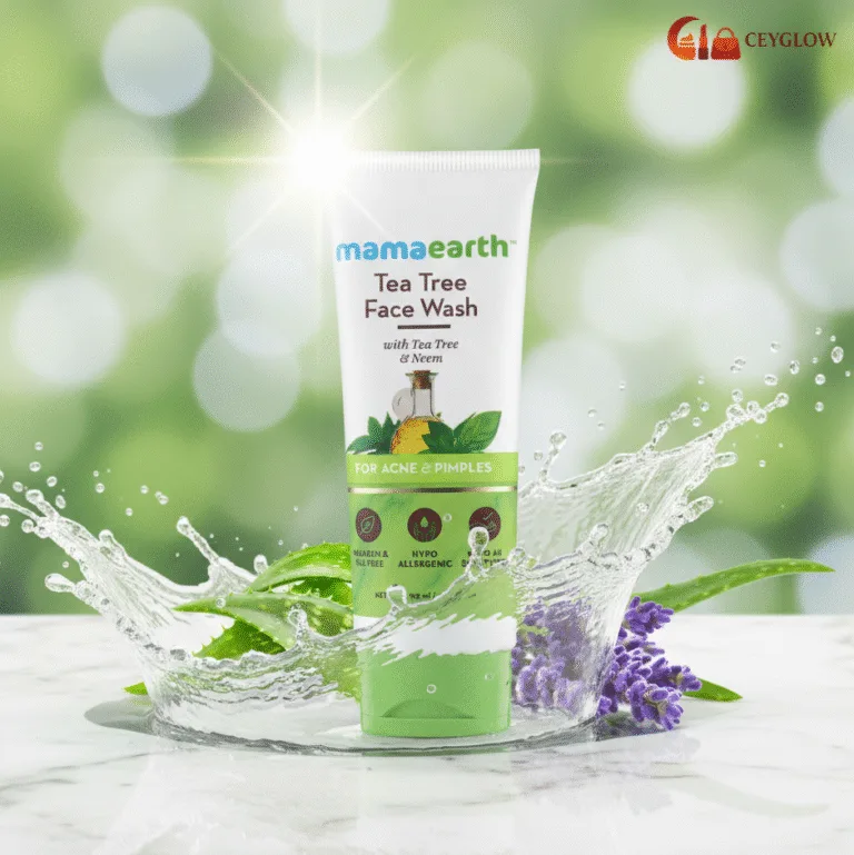 Mamaearth Tea Tree Oil Control Face Wash 100ml with Tea Tree and Neem for anti-acne, pimple control, and oil removal, available at Ceyglow Sri Lanka.