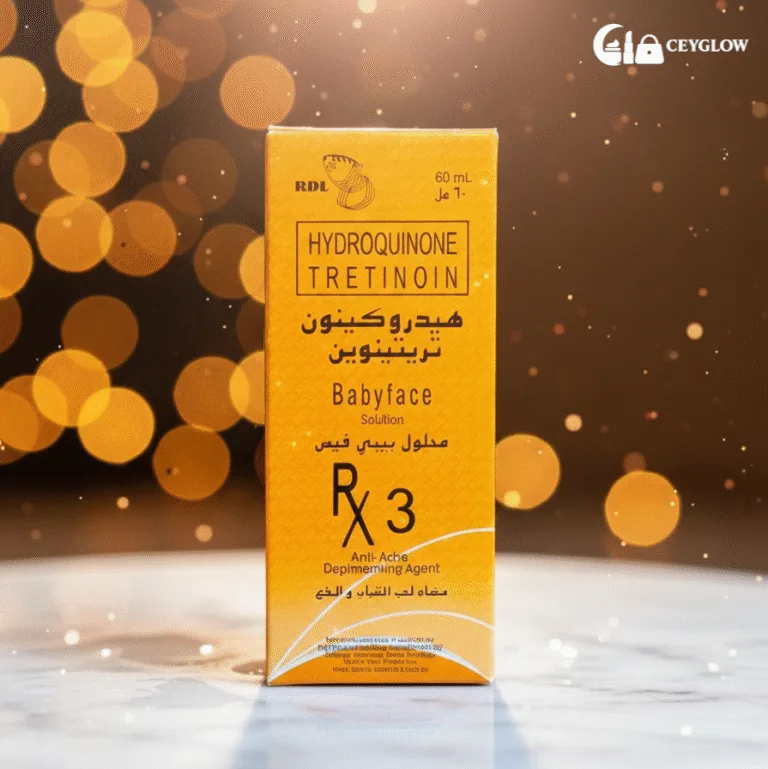 RDL Babyface Solution 3 box with Hydroquinone and Tretinoin for acne and pigmentation available at Ceyglow Sri Lanka.