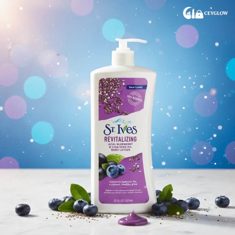 St. Ives Revitalizing Acai, Blueberry and Chia Seed Oil Body Lotion 621ml available at Ceyglow Sri Lanka