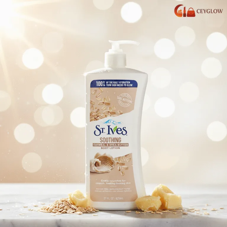 St. Ives Soothing Oatmeal and Shea Butter Body Lotion 621ml for dry skin available at Ceyglow Sri Lanka