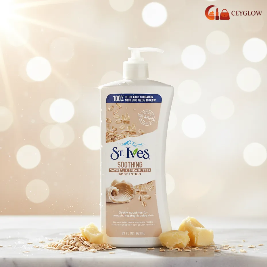 st-ives-soothing-body-lotion-oatmeal-shea-butter-ceyglow-sri-lanka St. Ives Soothing Oatmeal and Shea Butter Body Lotion 621ml for dry skin available at Ceyglow Sri Lanka