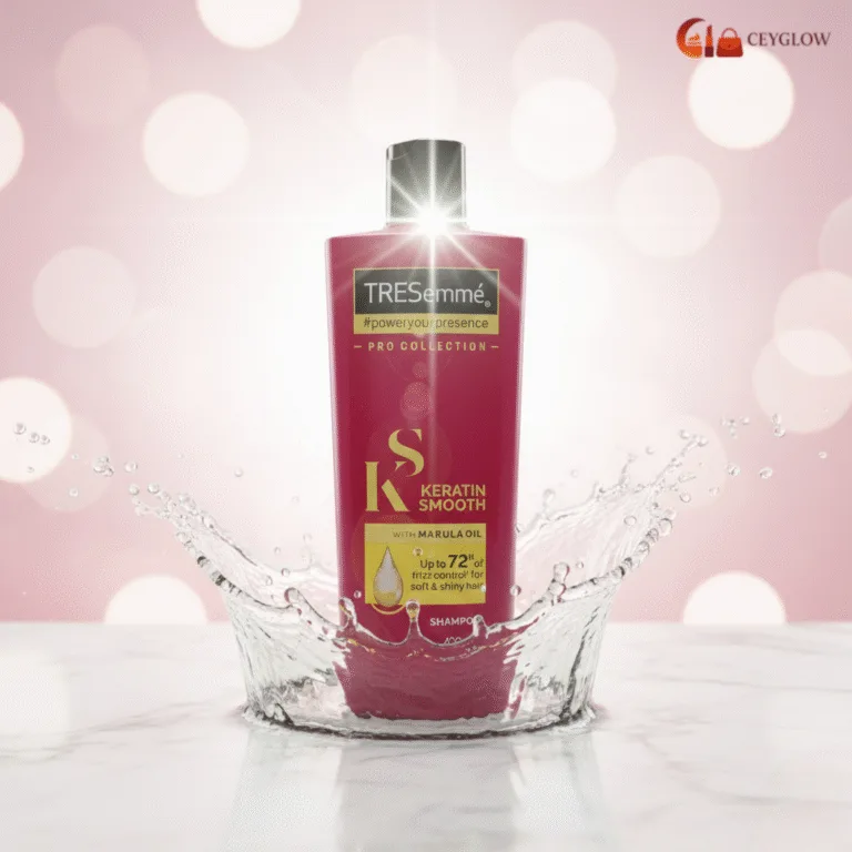 TRESemmé Keratin Smooth Shampoo 400ml with Marula Oil for up to 72% frizz control and soft, shiny hair available at Ceyglow Sri Lanka.