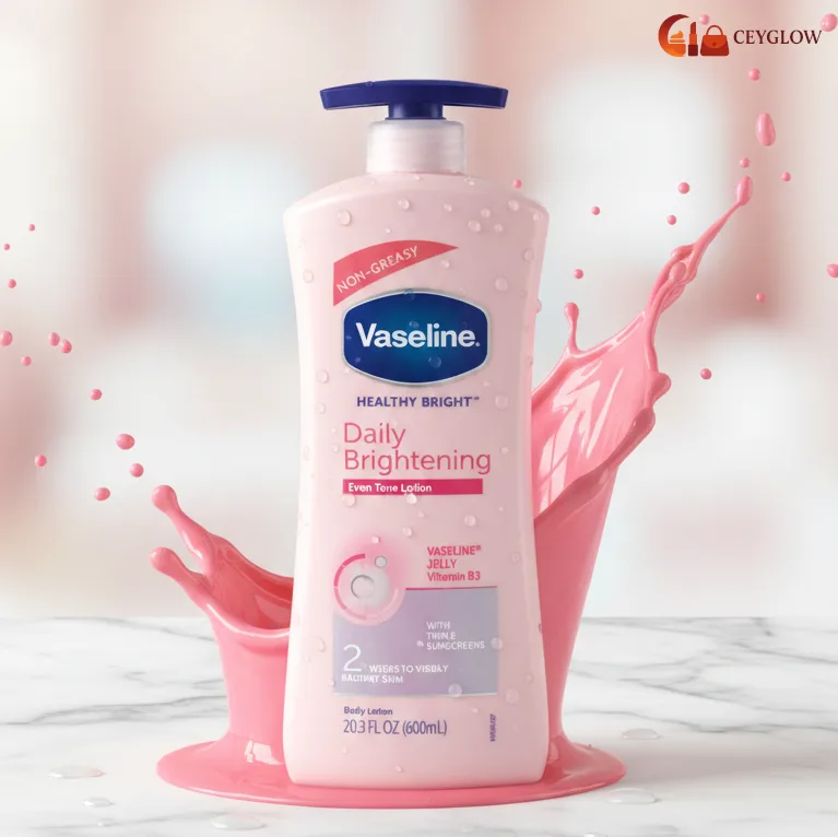 vaseline-healthy-bright-daily-brightening-lotion-600ml-vitamin-b3-ceyglow-sri-lanka Vaseline Healthy Bright Daily Brightening Even Tone Lotion 600ml with Vitamin B3 and Triple Sunscreens available at Ceyglow Sri Lanka.