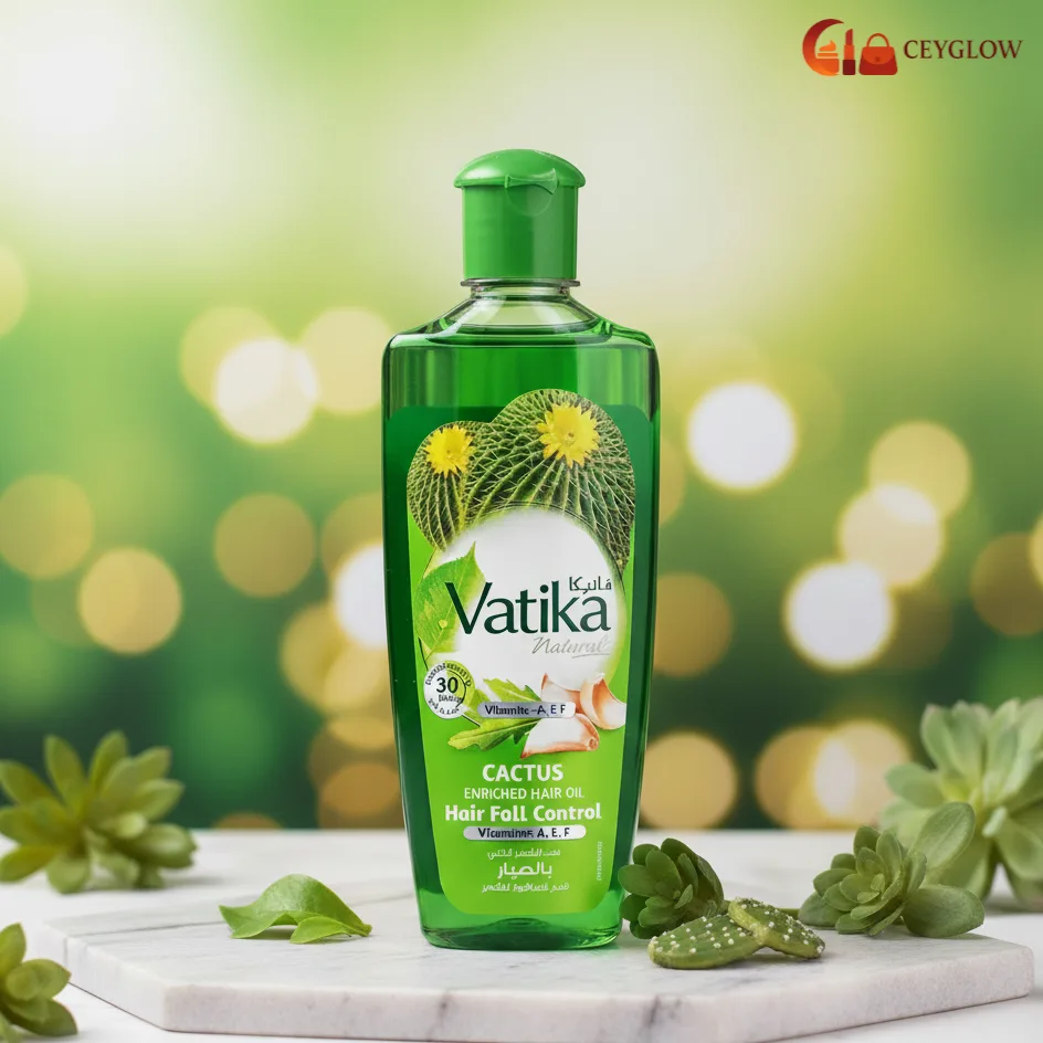vatika-cactus-enriched-hair-oil-200ml-hair-fall-control-ceyglow-sri-lanka Vatika Naturals Cactus Enriched Hair Oil 200ml with Ginger and Garlic for hair fall control available at Ceyglow Sri Lanka