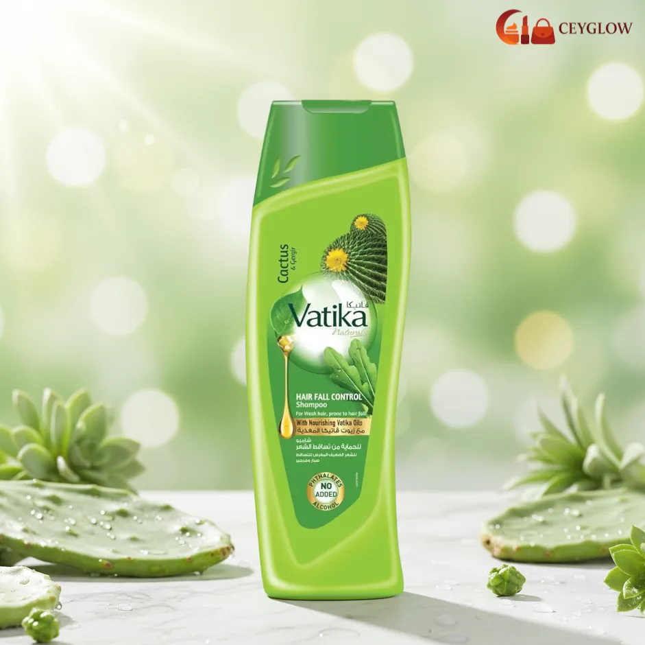 vatika-hair-fall-control-shampoo-cactus-gergir-400ml-ceyglow-sri-lanka Vatika Naturals Hair Fall Control Shampoo 400ml with Cactus and Gergir extracts available at Ceyglow Sri Lanka.