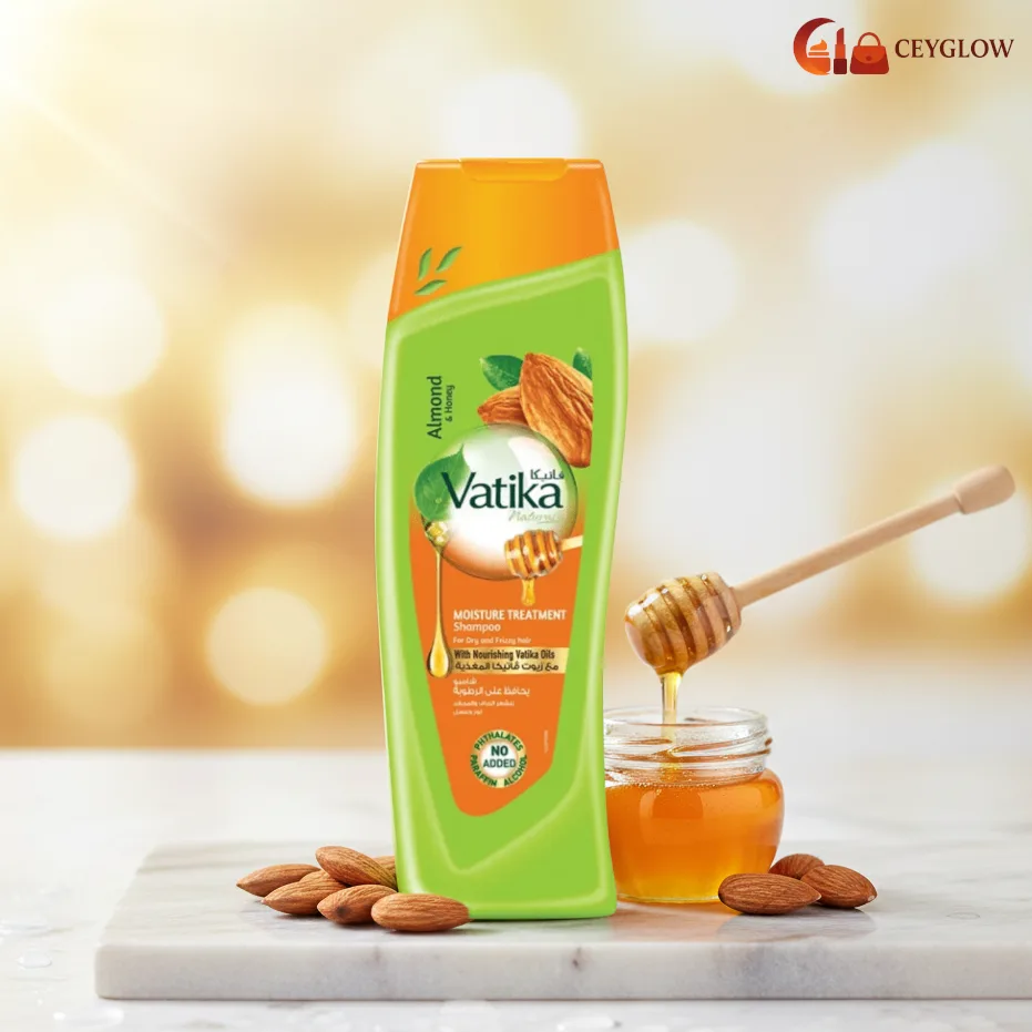 vatika-moisture-treatment-shampoo-almond-honey-400ml-ceyglow-sri-lanka Vatika Naturals Moisture Treatment Shampoo 400ml with Almond and Honey available at Ceyglow Sri Lanka