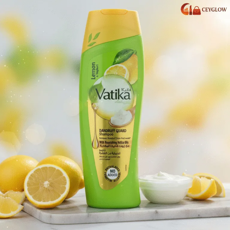 Vatika Naturals Dandruff Guard Shampoo 400ml with Lemon and Yoghurt for effective dandruff control available at Ceyglow Sri Lanka.