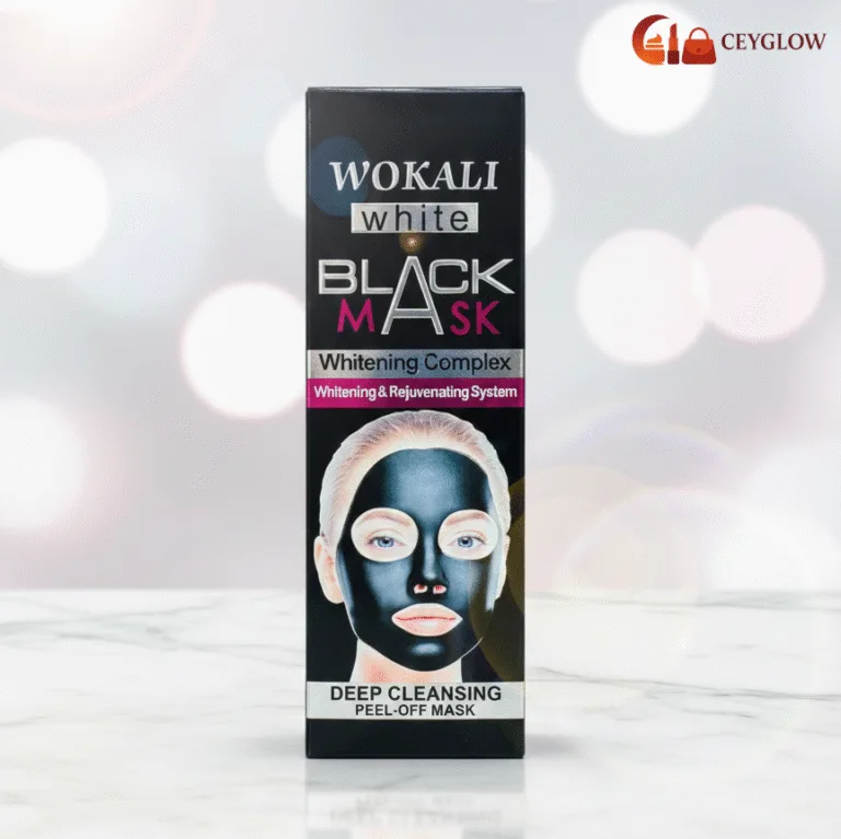 Wokali White Black Mask deep cleansing peel-off mask box with whitening complex available at Ceyglow Sri Lanka.