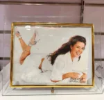 gold glass photo frame with elegant gold border for 8x6 photos