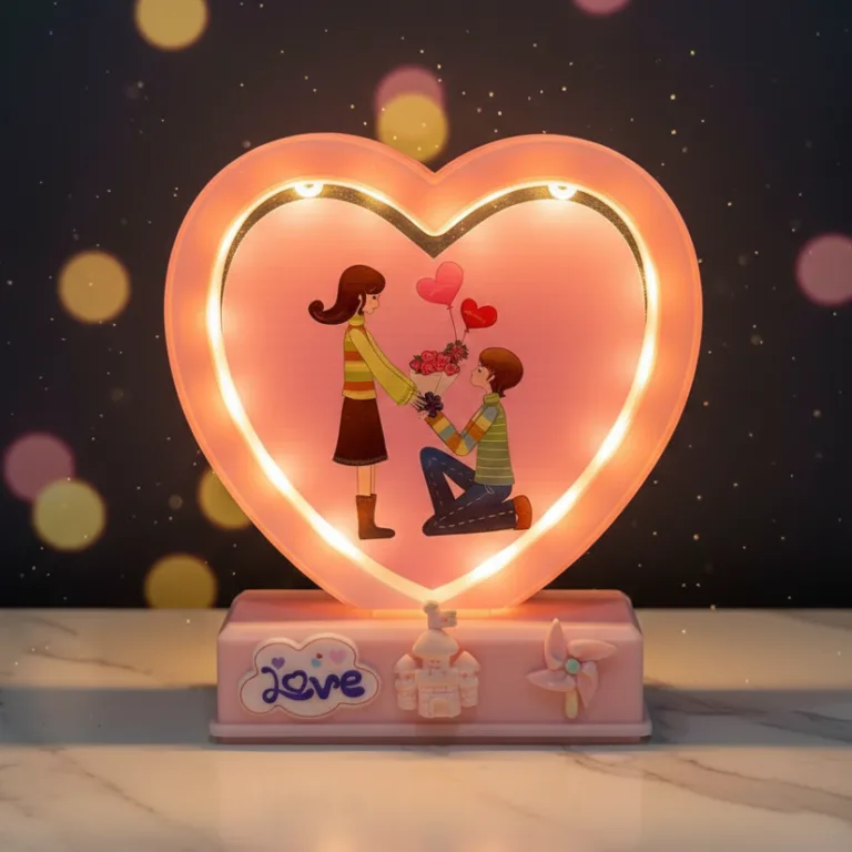 Heart shape romantic LED couple lamp valentine gift decor