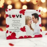 love photo frame with heart design for valentines day