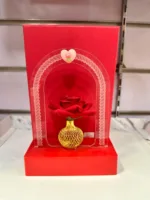 Romantic Valentine's Day Gift for Her - LED Best Wishes light with cute boy and girl figurine in a blue teardrop frame.
