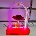 Romantic Valentine's Day Gift for Her - LED Best Wishes light with cute boy and girl figurine in a blue teardrop frame.