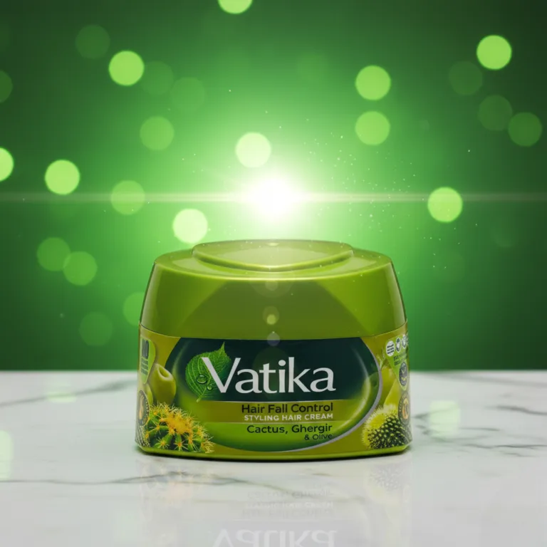Vatika Hair Fall Control Hair Cream 140ml with Cactus and Ghergir to reduce hair breakage and add volume.